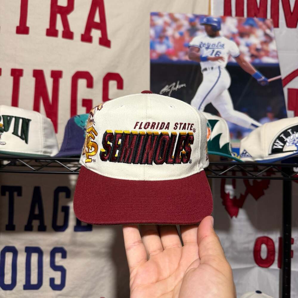 Vintage 90s Florida State Seminoles Sports Specialties Shadow Snapback Hat
